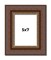5x7 Traditional Brown Picture Frame - UV Acrylic, Foam Board Backing, Hanging Hardware